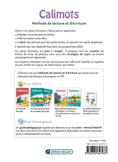 CALIMOTS CP - Cahier d'écriture - Programmes 2025