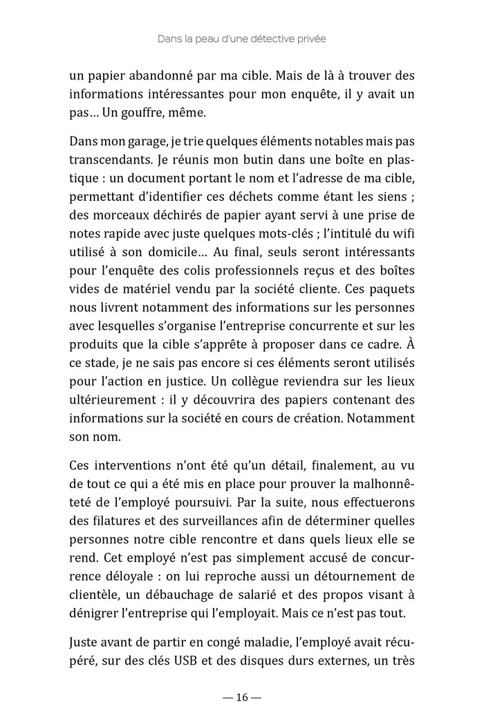 Dans la peau d'une détective privée