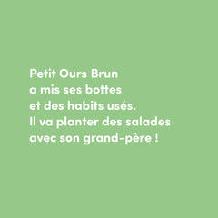 Petit Ours Brun jardine avec Papi