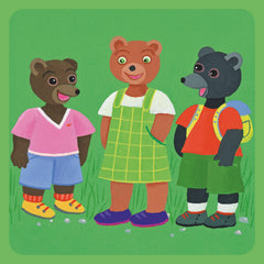 Petit ours brun part en randonnée