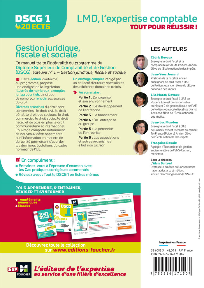 DSCG 1 - Gestion juridique, sociale et fiscale