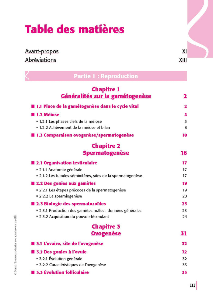Reproduction et Embryologie 2e éd.