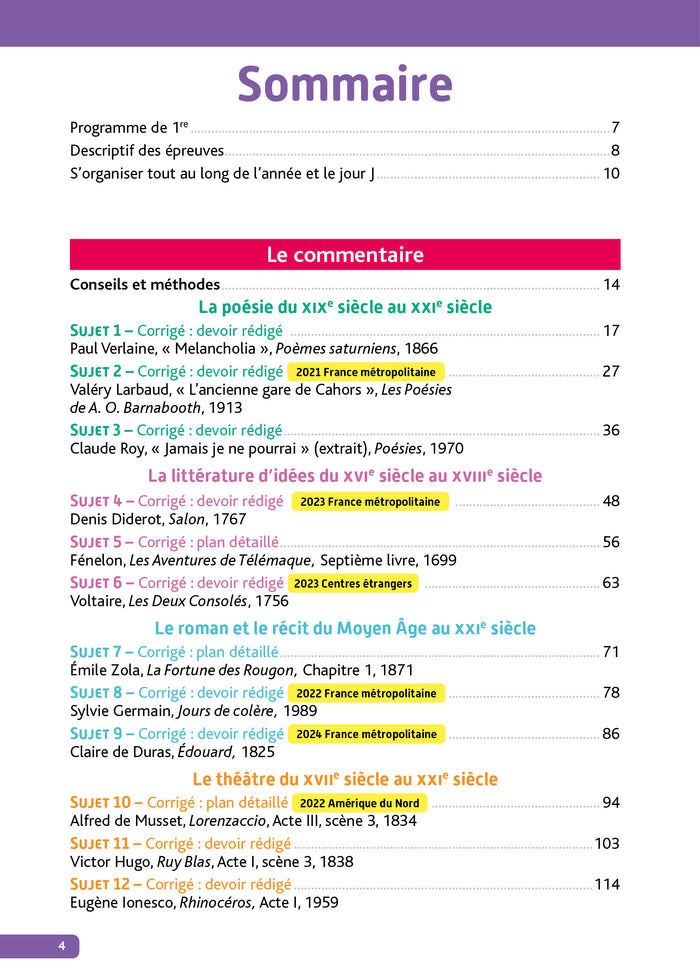 Annales Objectif BAC 2025 - Français 1re générale