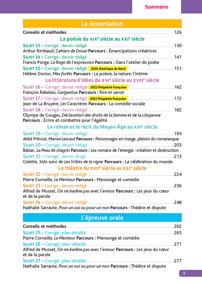 Annales Objectif BAC 2025 - Français 1re générale