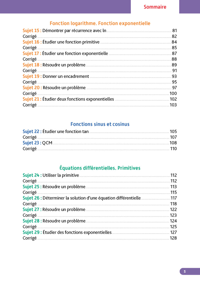 Annales Objectif BAC 2025 - Spécialité Maths Tle