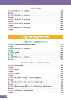 Annales Objectif BAC 2025 - Spécialité Maths Tle