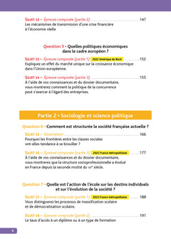 Annales Objectif Bac 2025 - Spécialité SES Tle