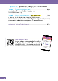 Annales Objectif Bac 2025 - Spécialité SES Tle
