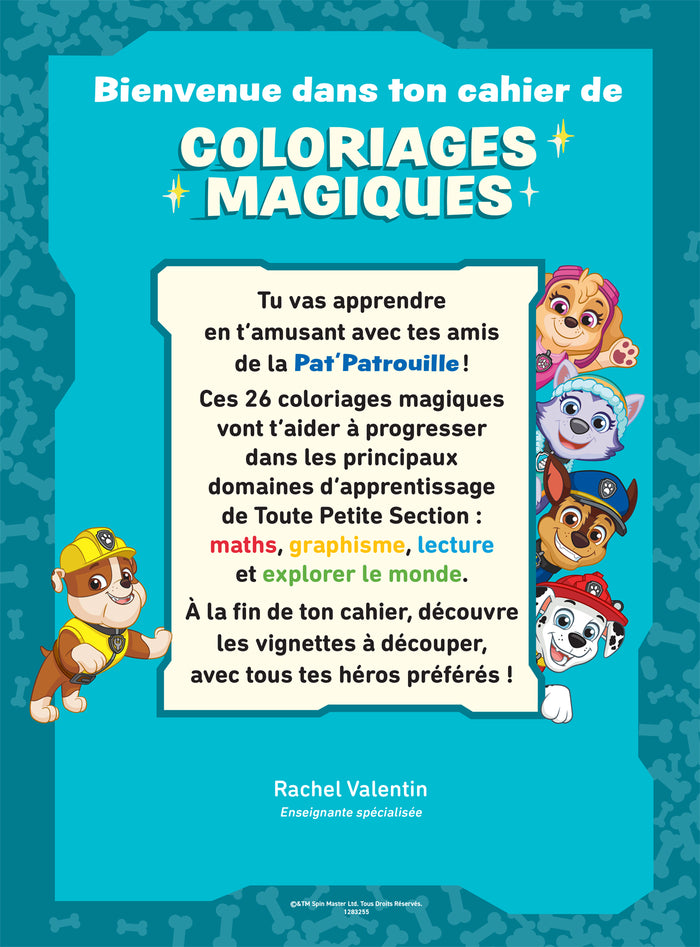 Mon coloriage magique Pat'Patrouille TPS - 2 ans