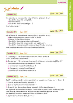 Objectif CRPE 2025 - Maths - 230 exercices pour bien s'entrainer - épreuve écrite d'admissibilité