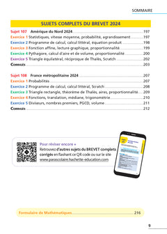 Annales Brevet 2025 - Maths 3e - Sujets et Corrigés