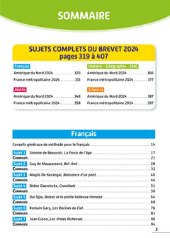 Annales BREVET 2025 - Tout-en-un 3e (Toutes les matières) - sujets et corrigés