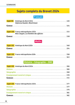 Annales BREVET 2025 - Tout-en-un 3e (Toutes les matières) - sujets et corrigés