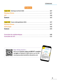 Annales BREVET 2025 - Tout-en-un 3e (Toutes les matières) - sujets et corrigés