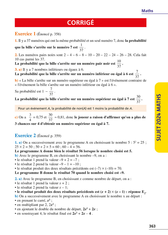 Annales BREVET 2025 - Tout-en-un 3e (Toutes les matières) - sujets et corrigés