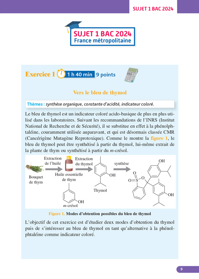 Annales Objectif BAC 2025 - Spécialité Physique-Chimie