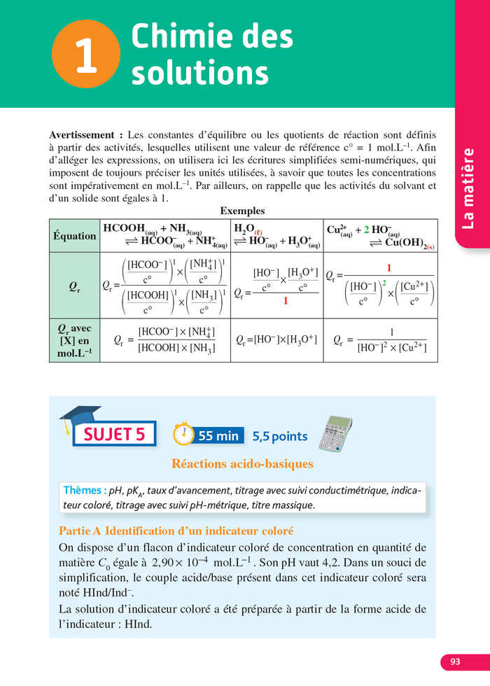 Annales Objectif BAC 2025 - Spécialité Physique-Chimie