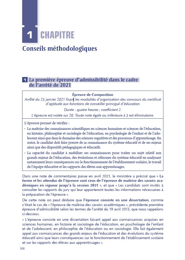 Concours CPE - Conseiller principal d'éducation - 6e éd.