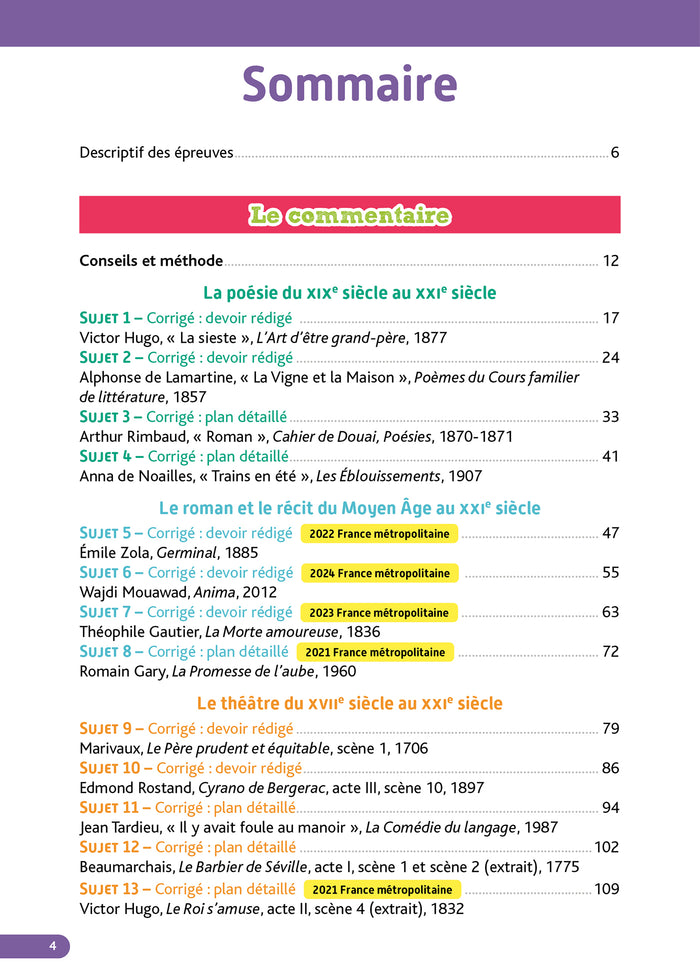 Annales Objectif BAC 2025 - Français 1res STMG - STI2D - ST2S - STL - STD2A - STHR