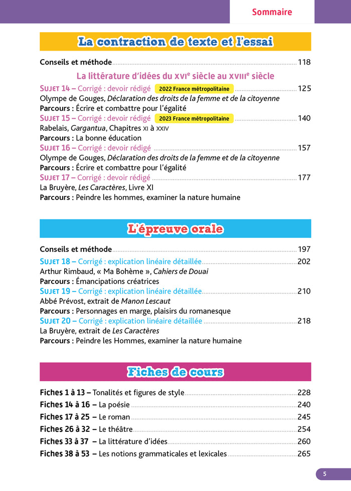 Annales Objectif BAC 2025 - Français 1res STMG - STI2D - ST2S - STL - STD2A - STHR