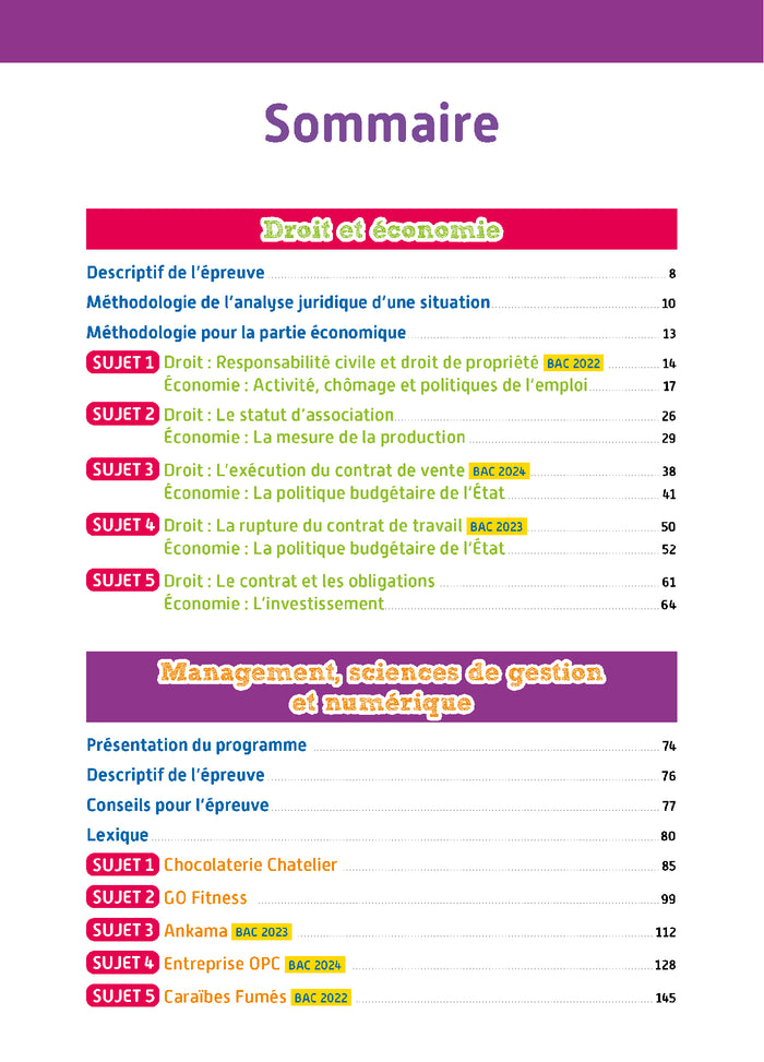 Annales Objectif BAC 2025 -  Bac STMG Tout-en-un