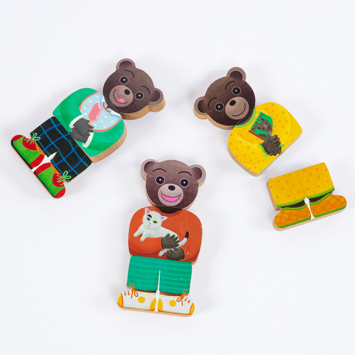 Mon jeu magnétique en bois Petit Ours Brun