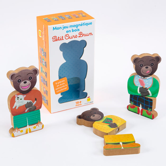 Mon jeu magnétique en bois Petit Ours Brun