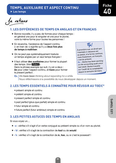 Les 100 fiches de grammaire du test TOEIC®