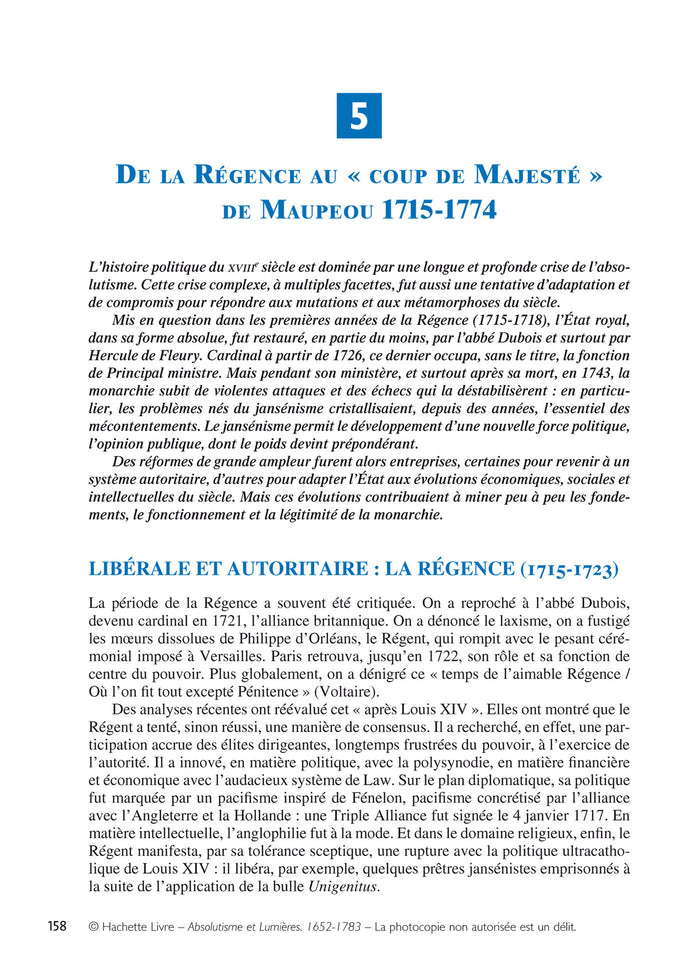 Absolutisme et Lumières