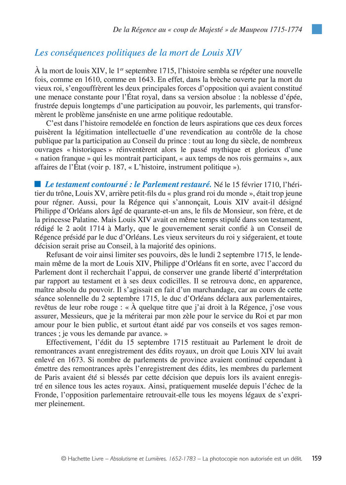 Absolutisme et Lumières