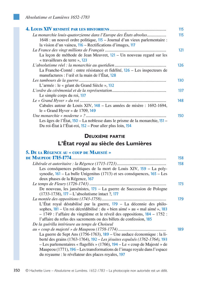 Absolutisme et Lumières