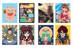 Univers mangas : 40 coloriages mystère