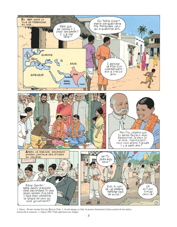Gandhi, le pèlerin de la paix, en BD