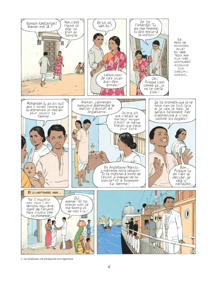 Gandhi, le pèlerin de la paix, en BD