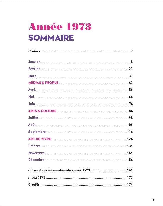 Les Années-Mémoire volume 1973