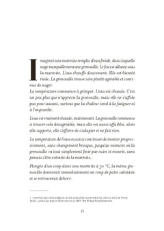 La grenouille qui ne savait pas qu'elle était cuite... et autres leçons de vie