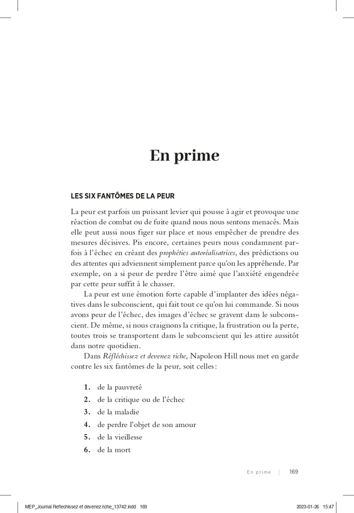 Réfléchissez et devenez riche - Le journal