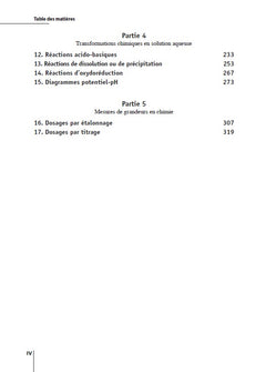 Chimie Exercices incontournables PCSI