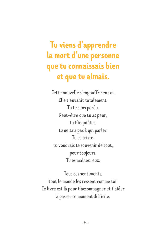 Quelqu'un que tu aimais est mort...