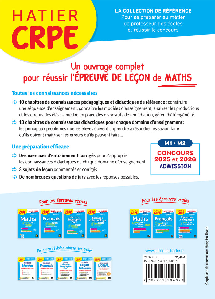 Mathématiques - CRPE 2025 - Epreuve orale d'admission