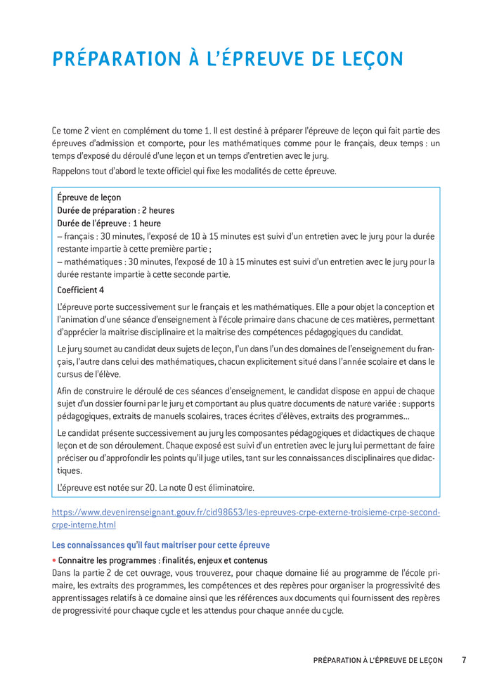 Mathématiques - CRPE 2025 - Epreuve orale d'admission