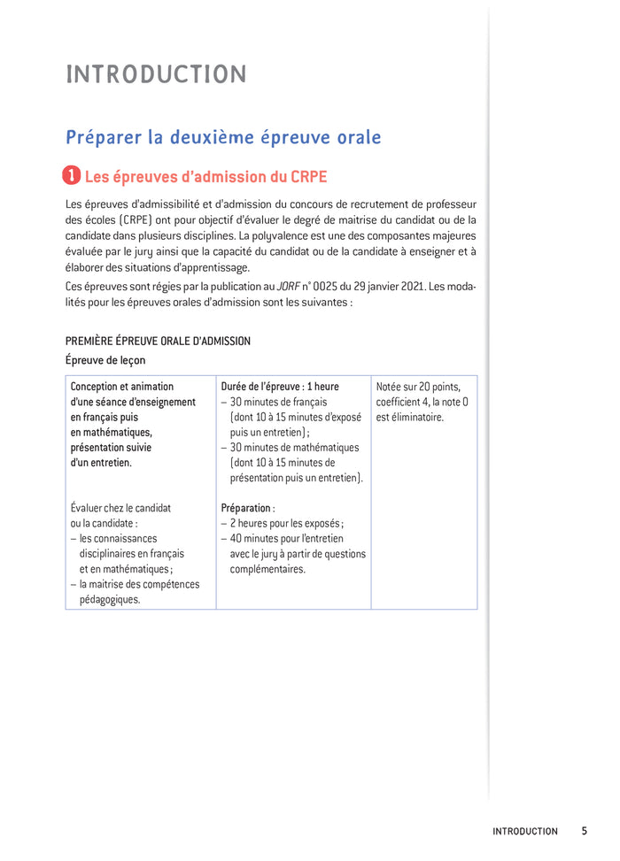 Epreuve d'entretien - CRPE 2025 - Epreuve orale d'admission