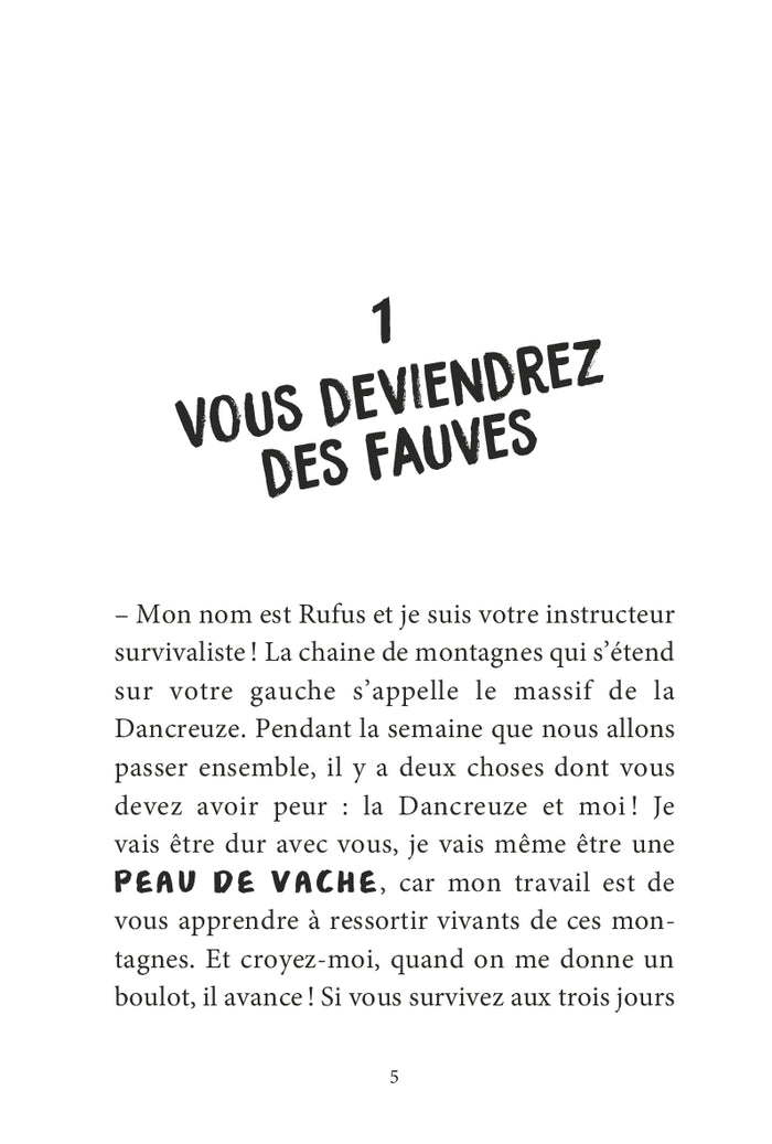 Mon carnet de survie en colo de l'extrême