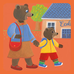 Petit ours brun ne veut pas aller à l'école