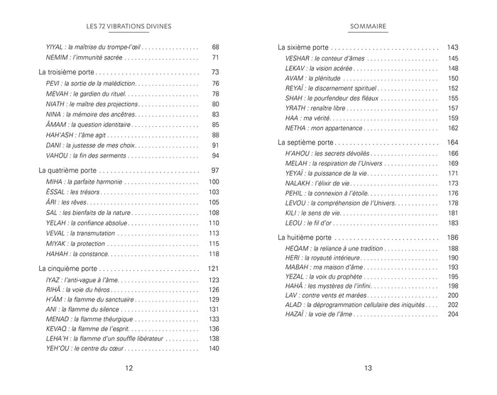Les 72 vibrations divines