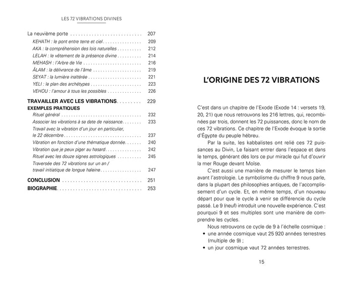 Les 72 vibrations divines