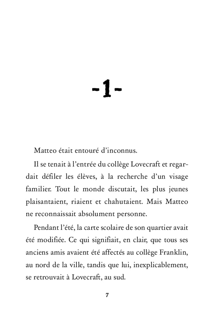 Le collège Lovecraft, Tome 01