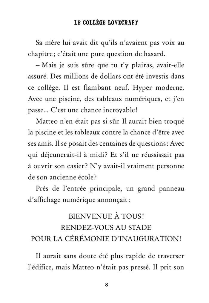 Le collège Lovecraft, Tome 01