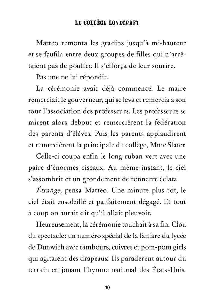 Le collège Lovecraft, Tome 01