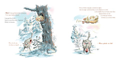 Loup gris sous la neige